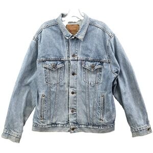 Levi's Trucker Jean Jacket Men's Large Light Denim Western Streetwear 90's Rodeo